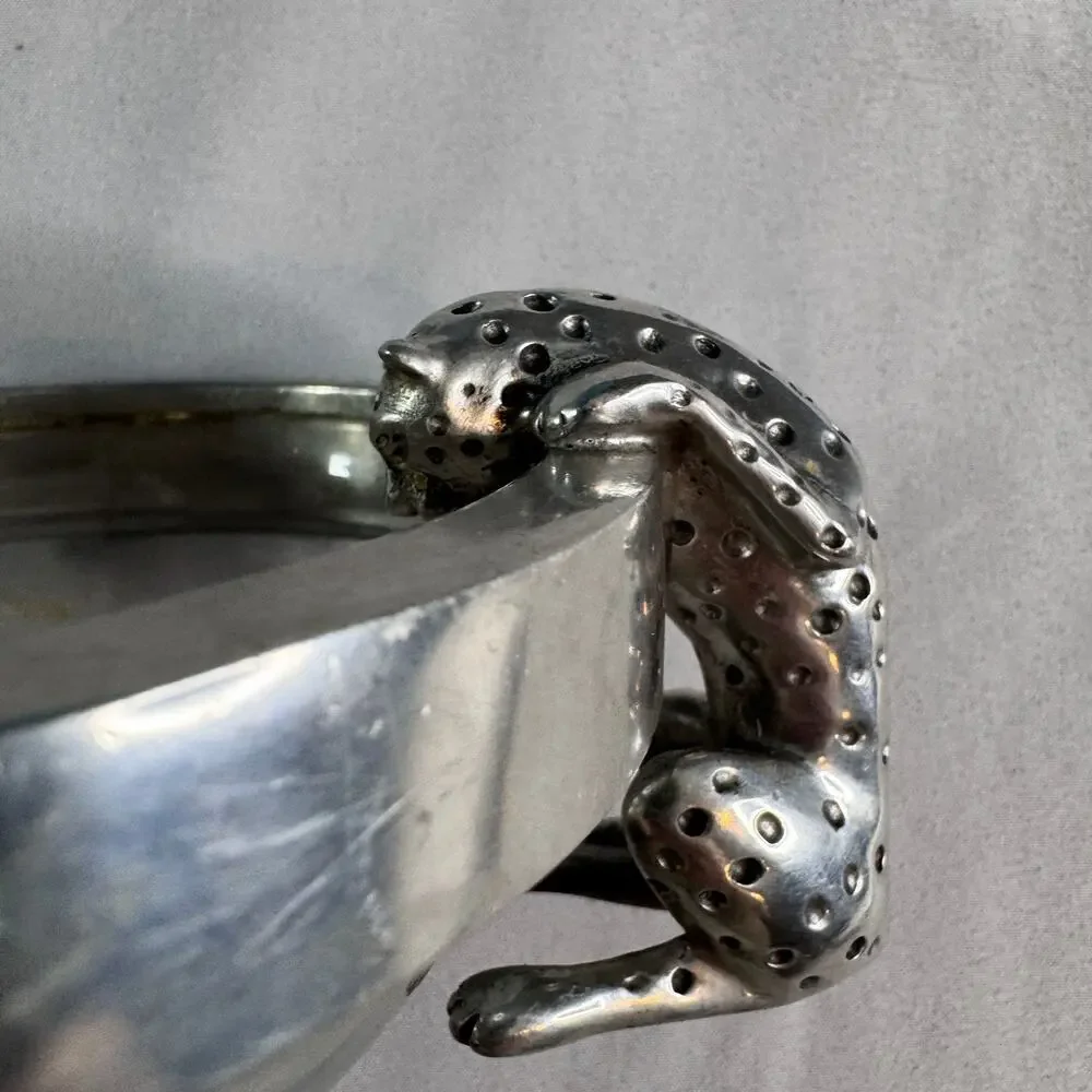 Diana Carmichael African Collection Cheetah Drinking Bowls South Africa Pewter